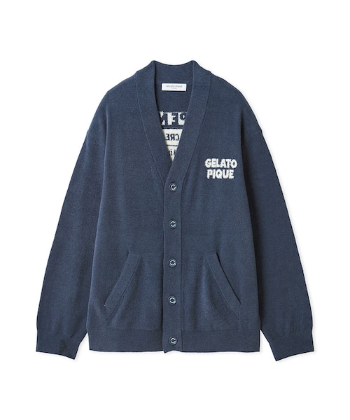 SESAME STREET】【HOMME】エアリーモコアップリケカーディガン