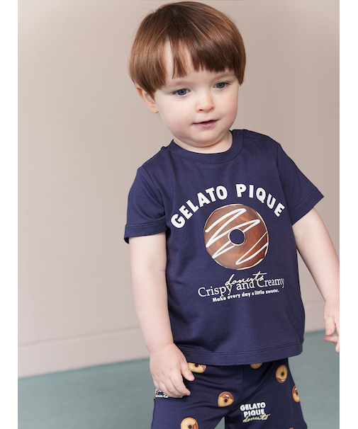 【BABY】ドーナツワンポイントプリントTシャツ