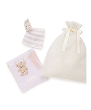 【ラッピング済み】【BABY】ウォッシングアニマルラトル&ジャガードブランケットSET
