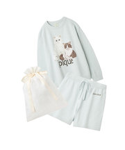 【ラッピング済み】エアリーモコキャットジャガードプルオーバー&ショートパンツSET