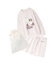 【ラッピング済み】エアリーモコキャットジャガードプルオーバー＆ショートパンツSET