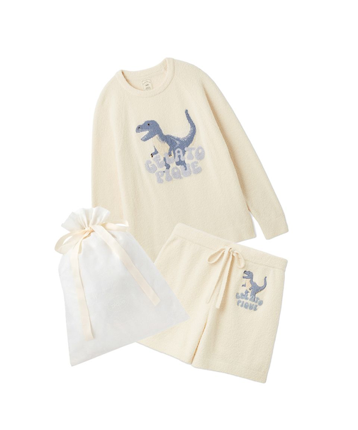 【ラッピング済み】エアリーモコダイナソージャガードプルオーバー&ショートパンツSET