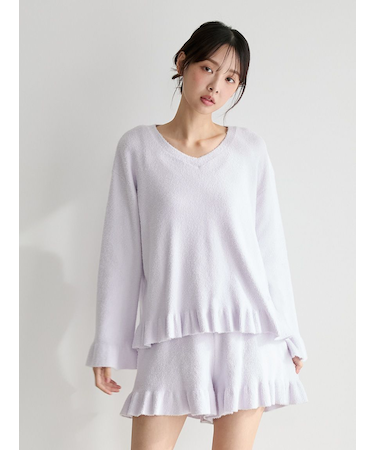 スムーズィーリブフリルショートパンツ