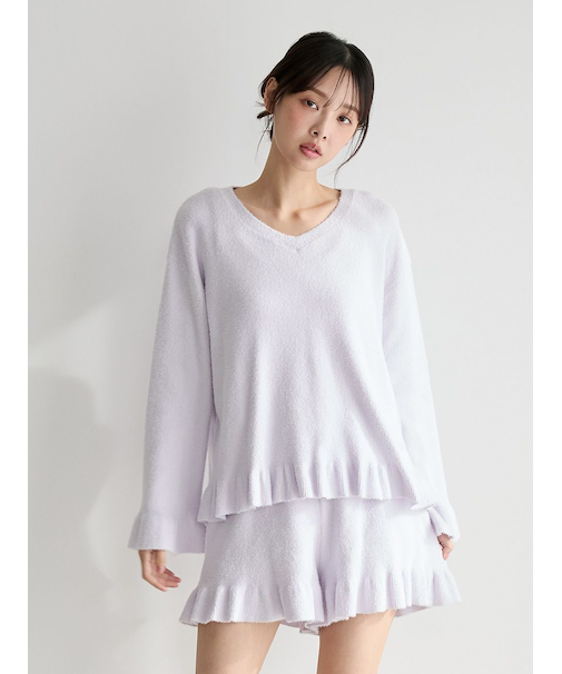 スムーズィーリブフリルショートパンツ