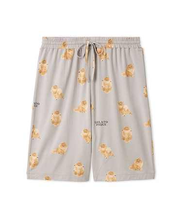 【HOMME】ドッグ柄ハーフパンツ