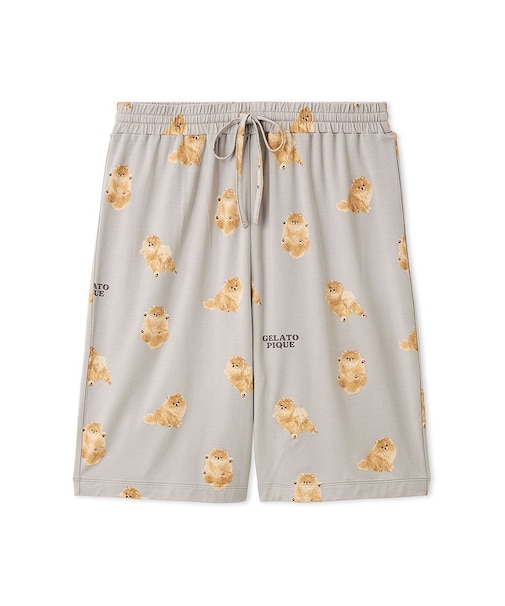 【HOMME】ドッグ柄ハーフパンツ