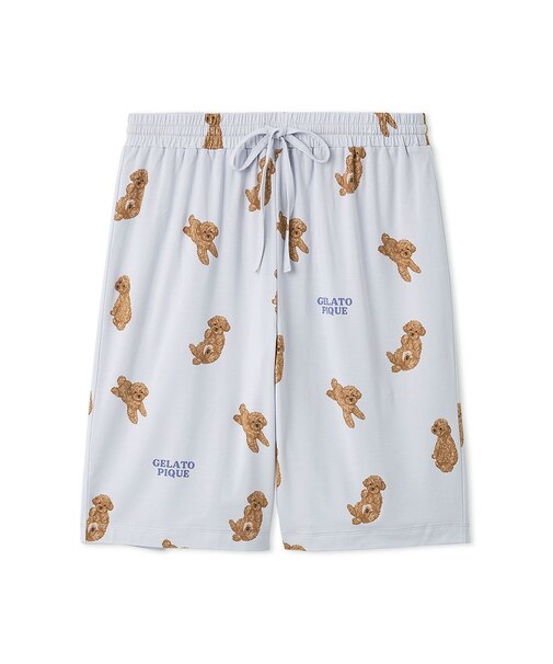 【HOMME】ドッグ柄ハーフパンツ