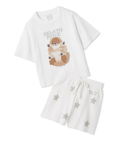JUNIOR】エアリーモコキャットジャガードプルオーバー&ショートパンツ