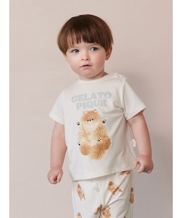 【BABY】ドッグワンポイントTシャツ
