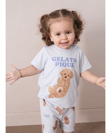 【BABY】ドッグワンポイントTシャツ
