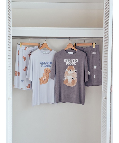 【ONLINE限定】【HOMME】ドッグジャガードプルオーバー&ハーフパンツセット