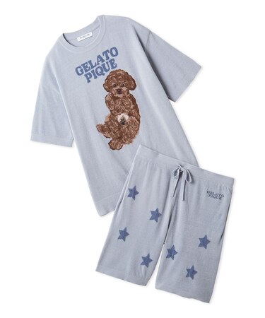 【ONLINE限定】【HOMME】ドッグジャガードプルオーバー&ハーフパンツセット