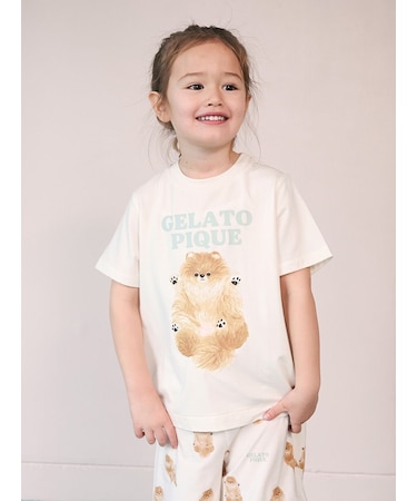 【KIDS】ドッグワンポイントTシャツ