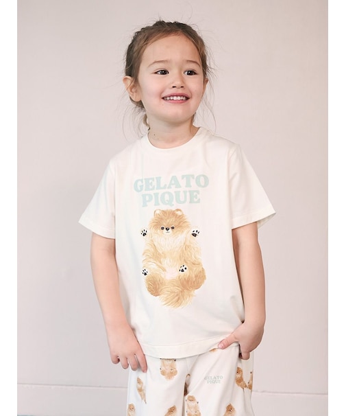 【KIDS】ドッグワンポイントTシャツ