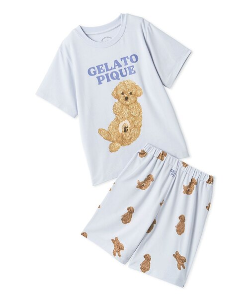 【JUNIOR】ドッグTシャツ&ショートパンツセット