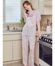 ドッグ柄ロングパンツ