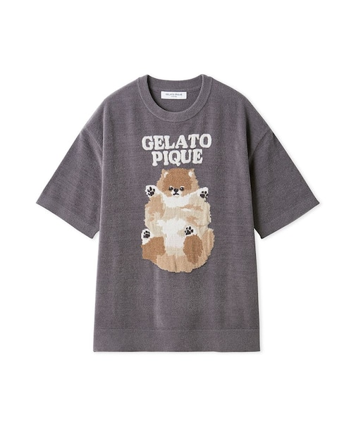 【ONLINE限定カラーあり】【HOMME】ドッグジャガードプルオーバー