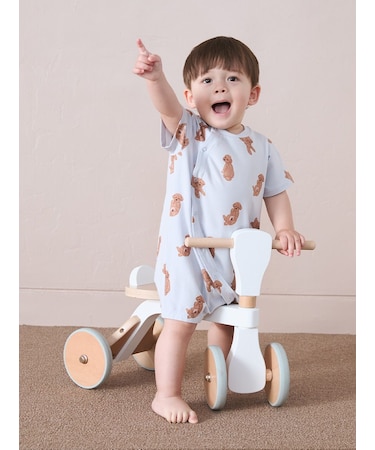 【BABY】ドッグ柄ロンパース