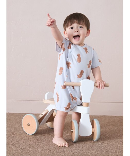 【BABY】ドッグ柄ロンパース