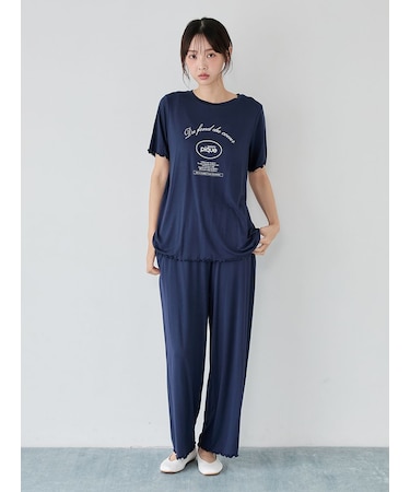 レーヨンロゴメローロングパンツ