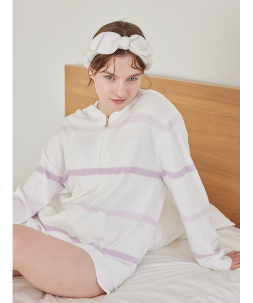 ウォッシャブルスムーズィーボーダーパーカ