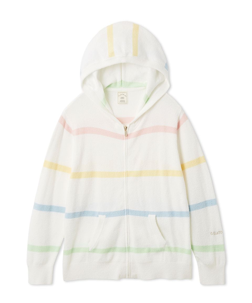ウォッシャブルスムーズィーボーダーパーカ