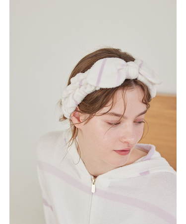 ウォッシャブルスムーズィーボーダーヘアバンド