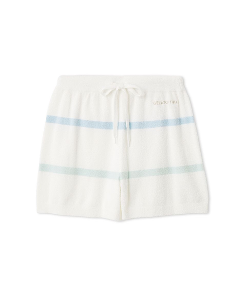 ウォッシャブルスムーズィーボーダーショートパンツ