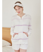 ウォッシャブルスムーズィーボーダーショートパンツ