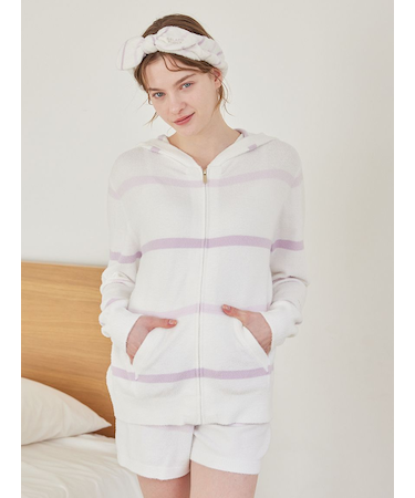 ウォッシャブルスムーズィーボーダーショートパンツ