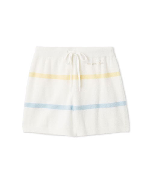 ウォッシャブルスムーズィーボーダーショートパンツ