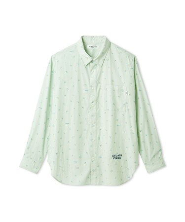 【HOMME】リトルフラワー柄プリントシャツ