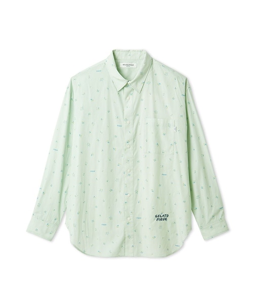 【HOMME】リトルフラワー柄プリントシャツ