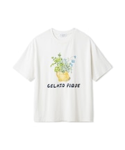 【HOMME】フラワーワンポイントプリントTシャツ