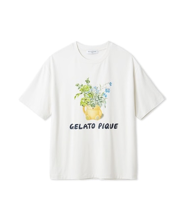【HOMME】フラワーワンポイントプリントTシャツ