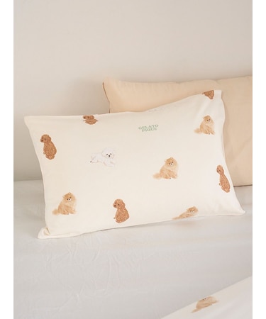 【Sleep】DOG柄プリントピローケース