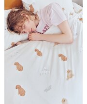 【Sleep】DOG柄プリント寝具２点セット(セミダブル)