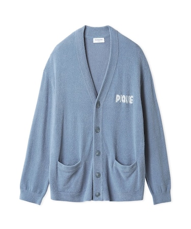 【HOMME】スムーズィーliteラインロゴカーディガン