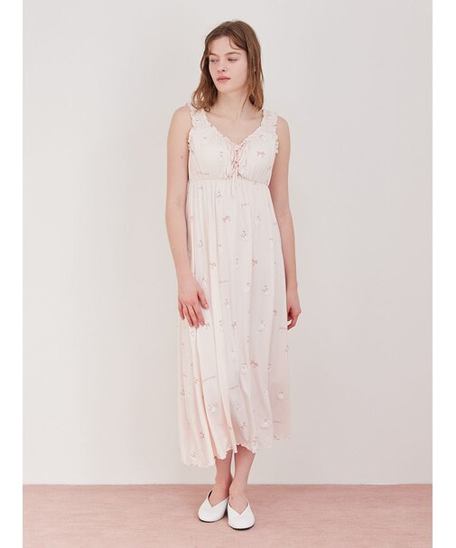 ラビット柄カップインワンピース