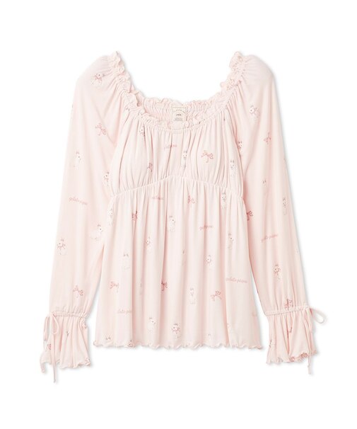 ラビット柄カップインプルオーバー