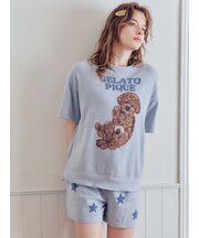 【ONLINE限定】ドッグジャガードプルオーバー&ショートパンツセット