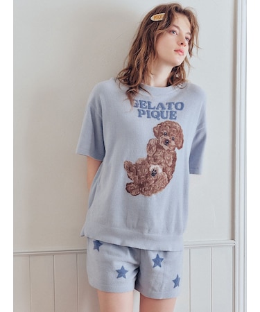 【ONLINE限定】ドッグジャガードプルオーバー&ショートパンツセット