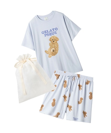 【ラッピング済み】ドッグワンポイントTシャツ&ショートパンツSET