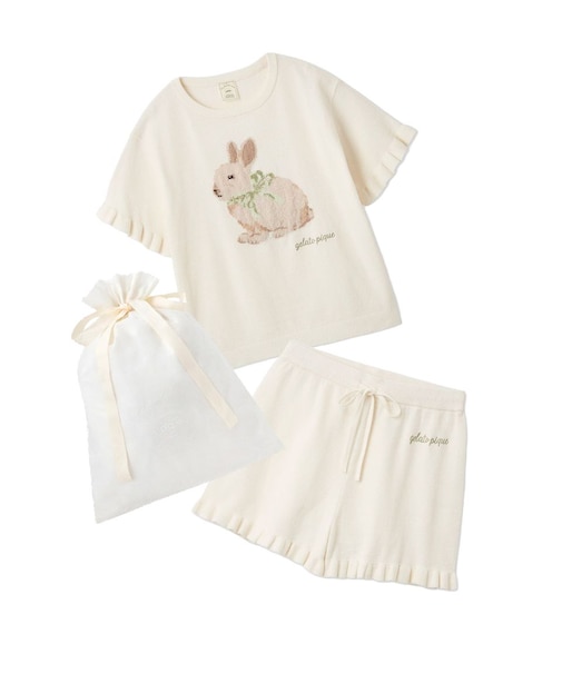 【ラッピング済み】ラビットジャガードプルオーバー&ショートパンツSET