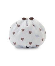 針抜きハート柄ポーチ