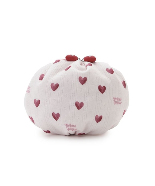 針抜きハート柄ポーチ