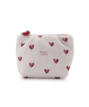 針抜きハート柄ティッシュポーチ