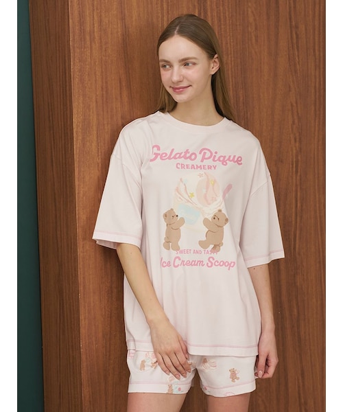 gelato pique ベア柄カットソーショートパンツ アイボリー 接触冷感】アイスクリームベア柄ショートパンツ｜ジェラートピケの通販