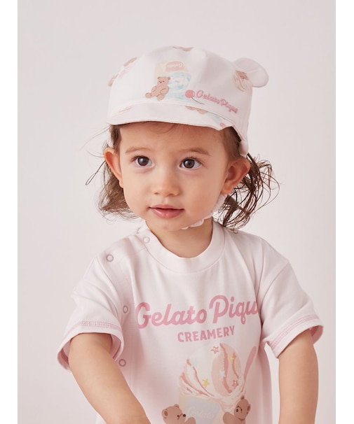 【BABY】アイスクリームベア柄キャップ