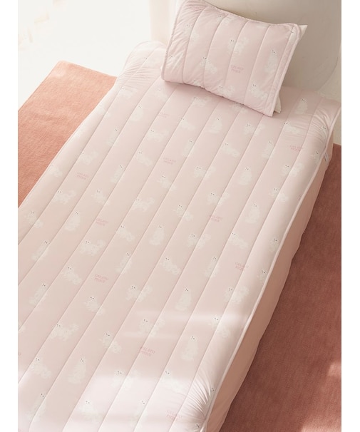 【Sleep】【接触冷感】CAT柄敷きパッド（シングル）